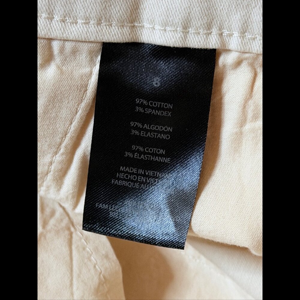 New Banana Republic Bermuda Shorts 8 Womens Beige Pleated Chino High Waisted - Picture 7 of 7
